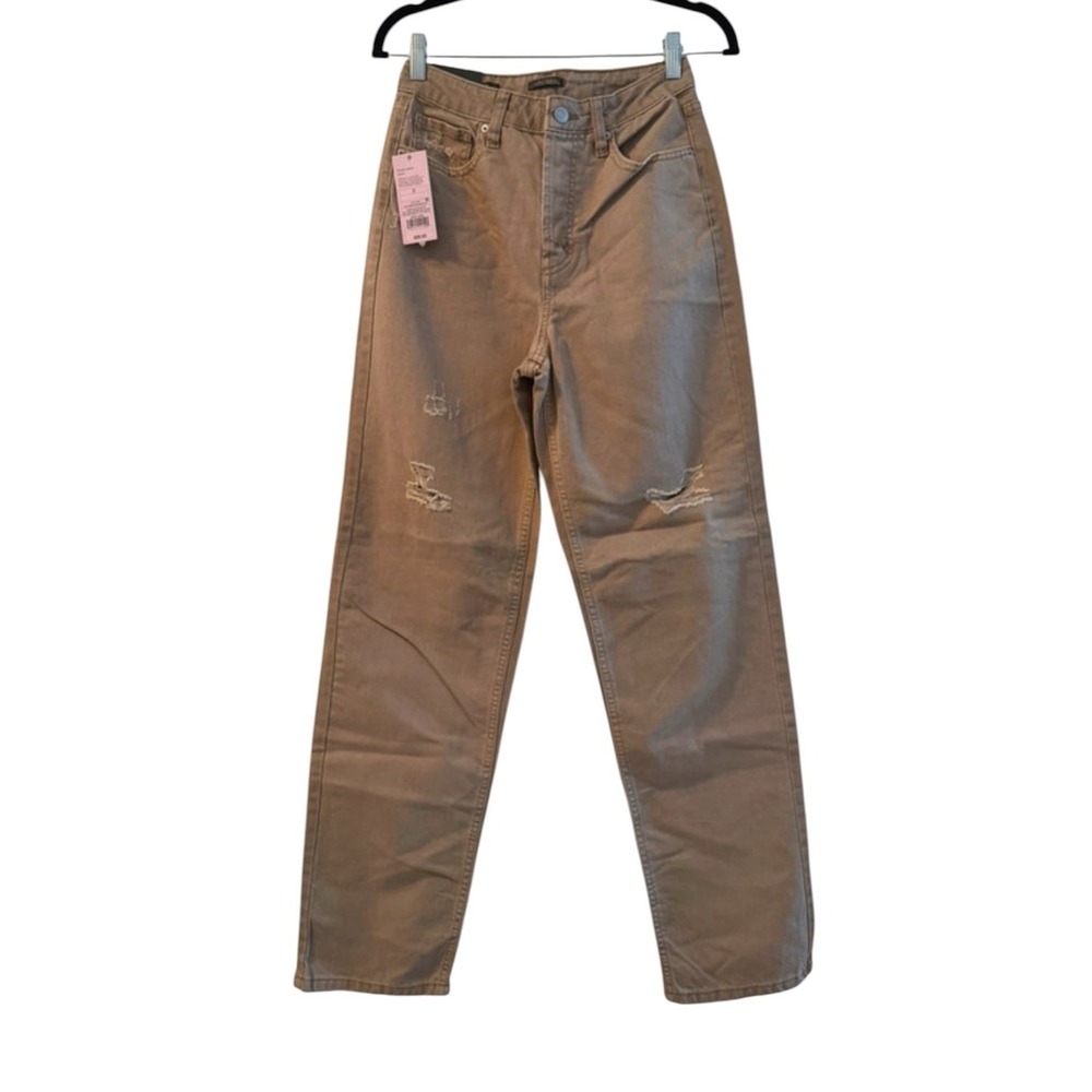 NWT Wild Fable Women's High-Rise Straight Jeans EasyRigid Tan Size 2